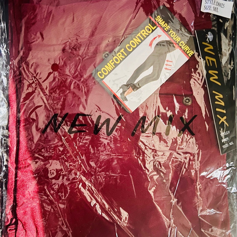 New Mix Burgundy Pull On Pants